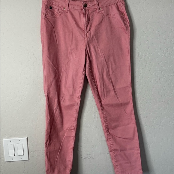 Curve Appeal Minimalist Jegging Women's 10 Pink Stretch Denim Skinny Jeans Pants - Picture 1 of 11